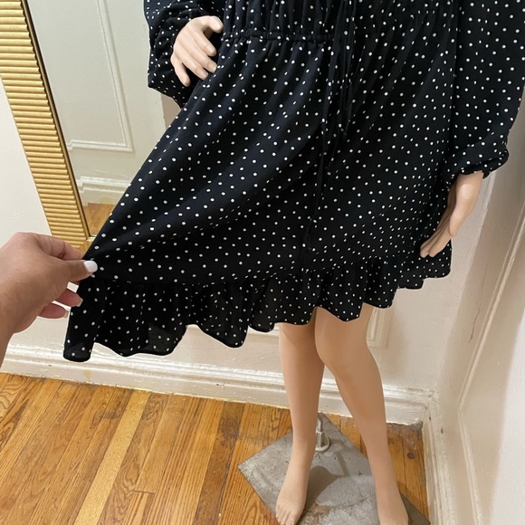 Asos Elegant Black Polka Dot Dress - Picture 4 of 11